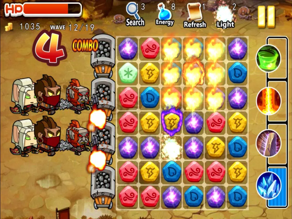 Tangkapan layar Puzzle Hero – Free rune crash defense game iPad 