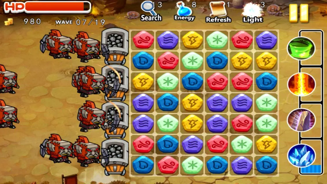 Tangkapan layar Puzzle Hero – Free rune crash defense game