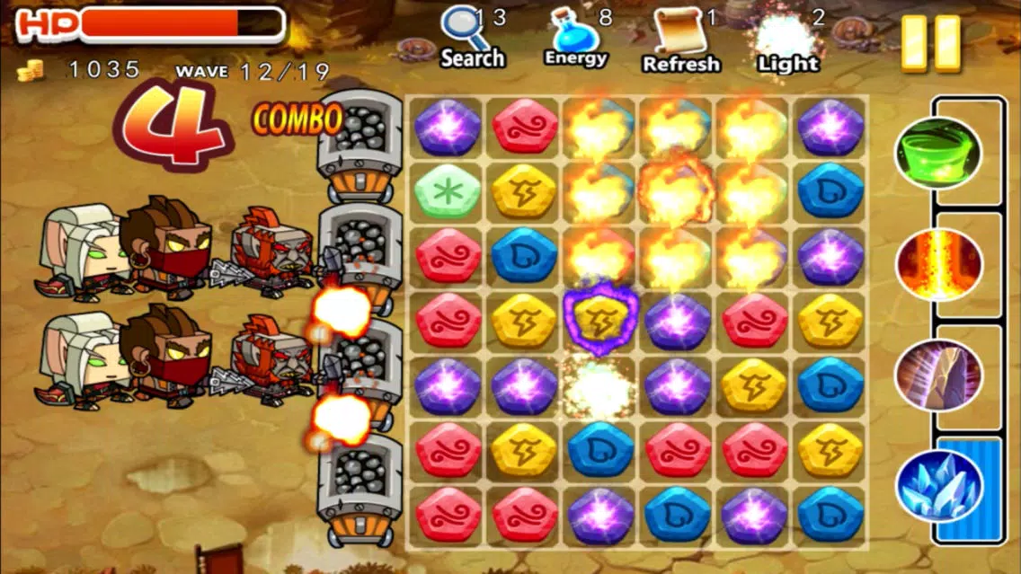 Tangkapan layar Puzzle Hero – Free rune crash defense game