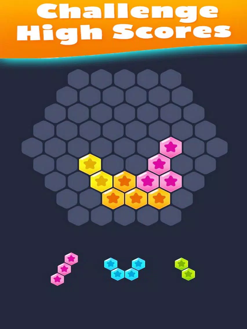 Hex Fill Brain: Hexagon Blocks iPad Screenshots