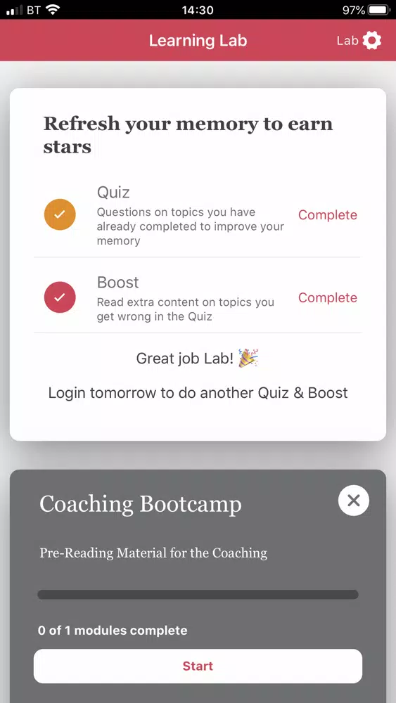 PwC Learning Lab Screenshots
