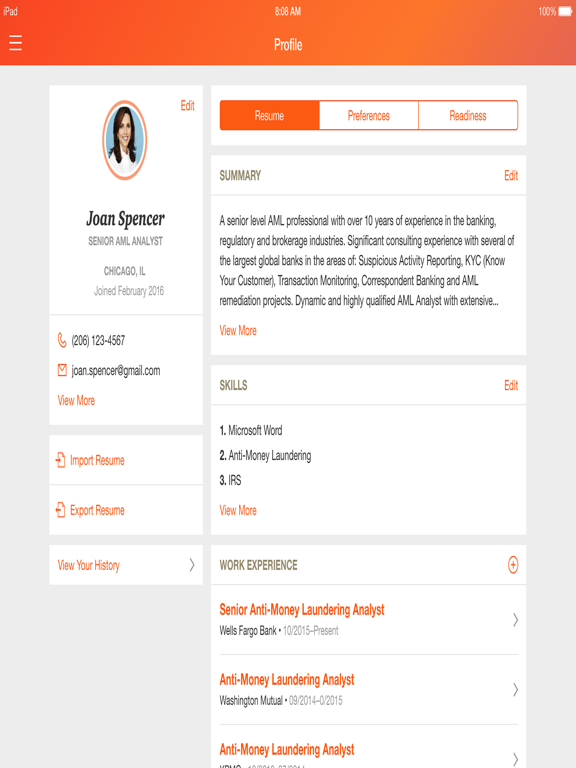 PwC Talent Exchange iPad Screenshots