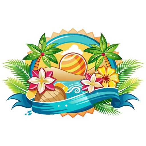 Blue Hawaii Fantasy Stickers