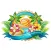 Blue Hawaii Fantasy Stickers