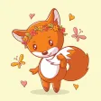 Crazy Little Fox Stickers