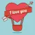Love In Air-Kiss,Love Sticker