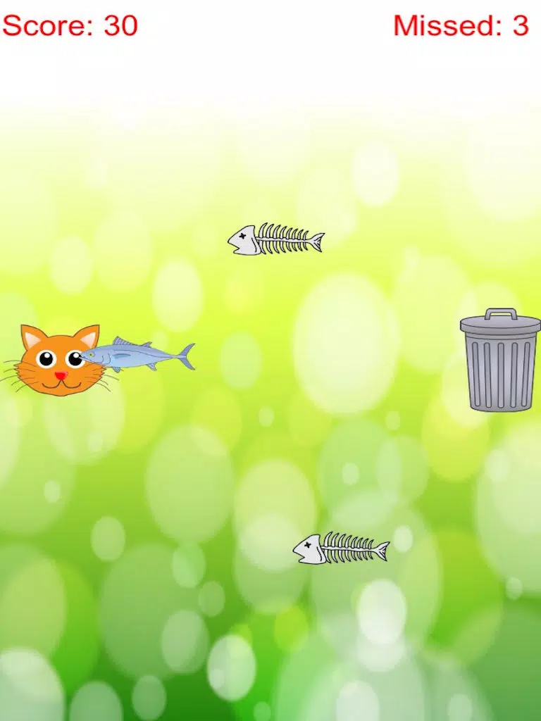 Distinguish Food And Rubbish: Feed Cute Cat With Fish Free iPad 應用截圖
