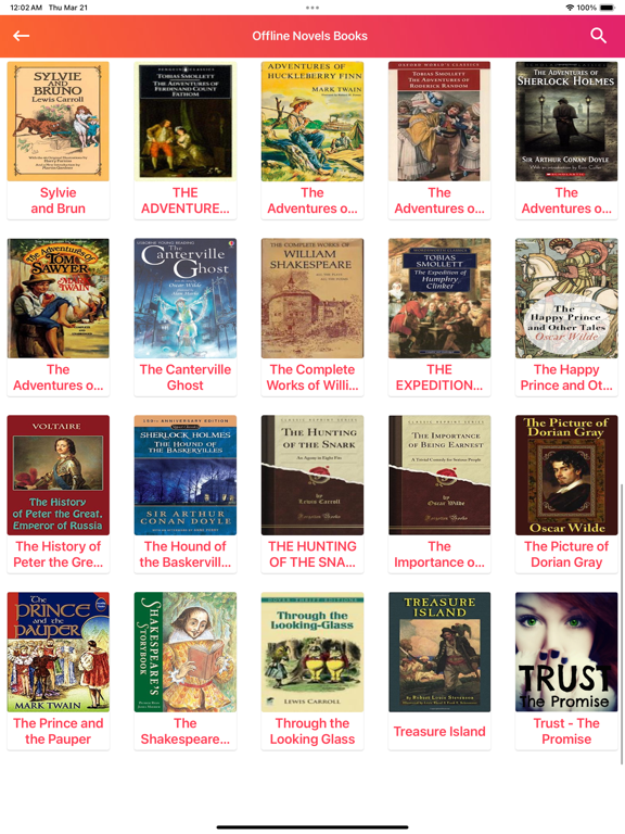 English Novel Books - Offline iPad Screenshots