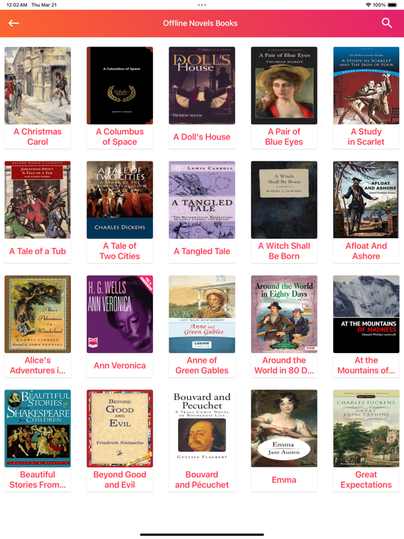 English Novel Books - Offline iPad Screenshots