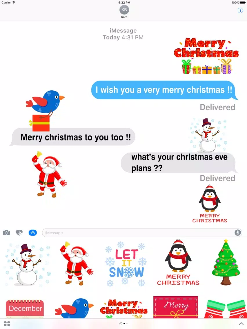 Christmas Celebration Stickers Pack iPad Screenshots