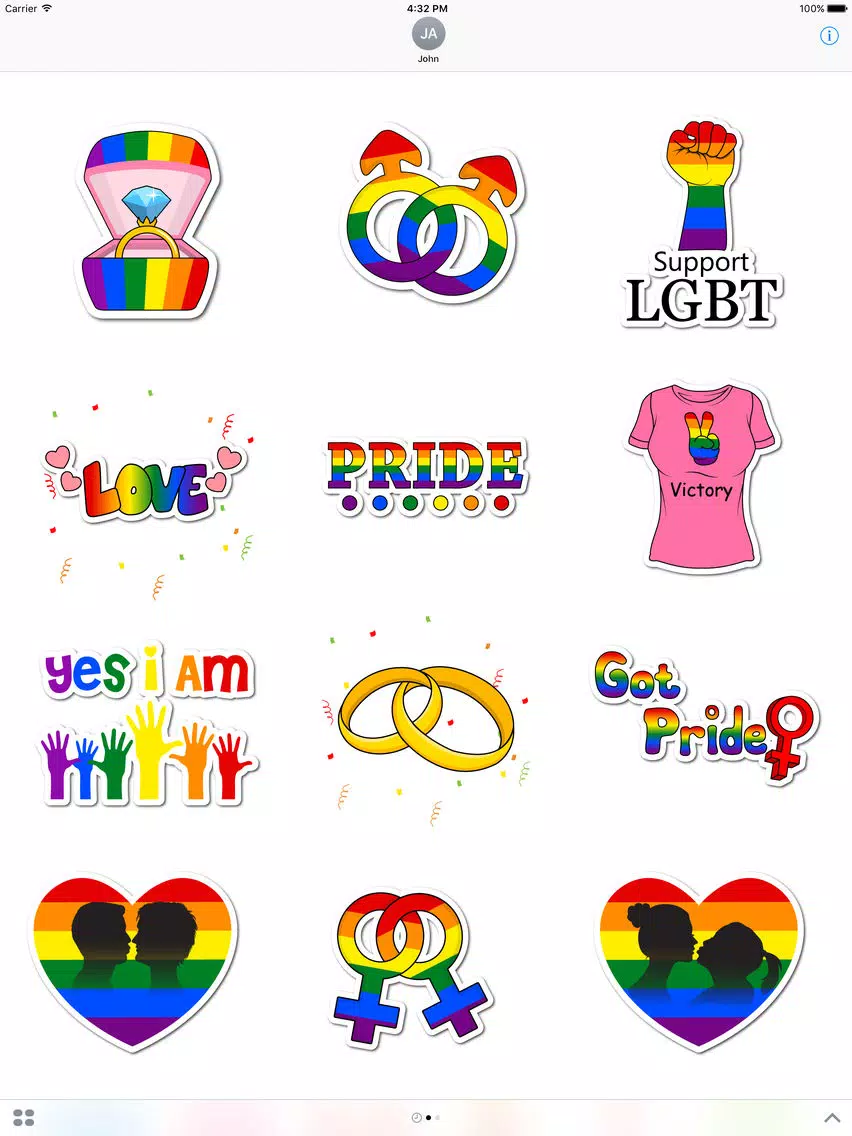 Be Yourself - LGBT Pride Emoji Stickers iPad سکرین شاٹس