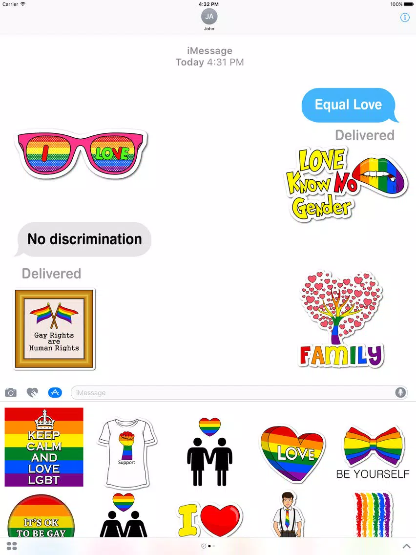 Be Yourself - LGBT Pride Emoji Stickers iPad سکرین شاٹس