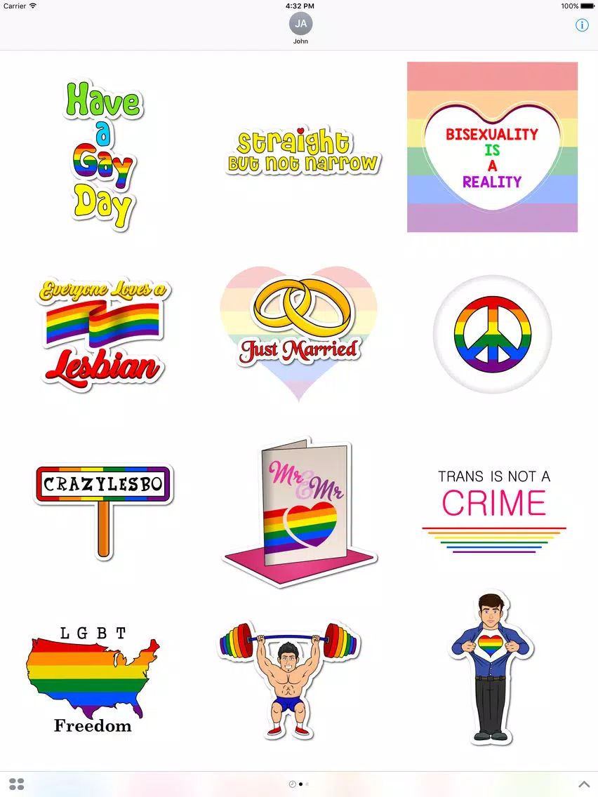 Be Yourself - LGBT Pride Emoji Stickers iPad سکرین شاٹس