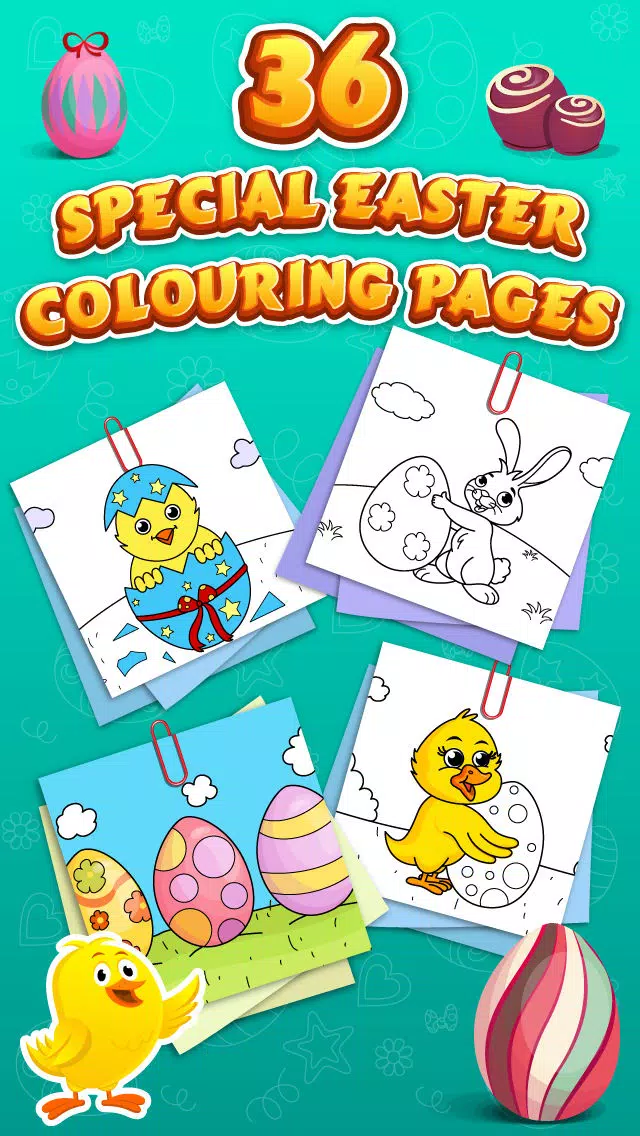 Easter Coloring Free : Paint the Eggs, rabbits and chickens Screenshots