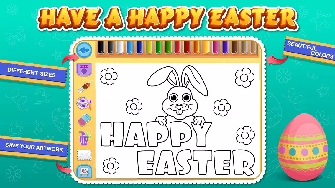 Easter Coloring Free : Paint the Eggs, rabbits and chickens Screenshots