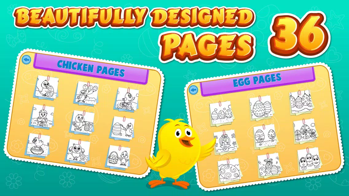 Easter Coloring Free : Paint the Eggs, rabbits and chickens Screenshots