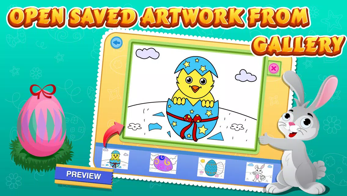 Easter Coloring Free : Paint the Eggs, rabbits and chickens Screenshots
