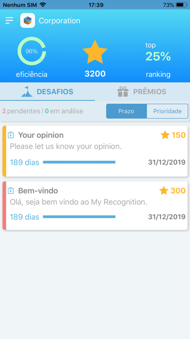 My Recognition Screenshots