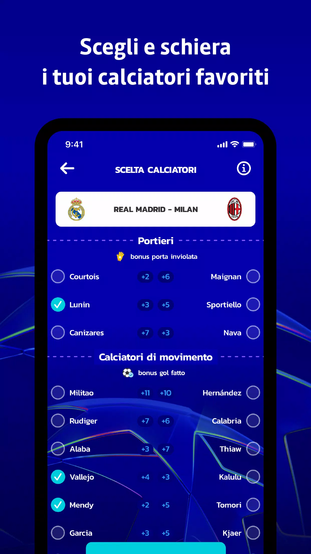 FantaChampions® Screenshots