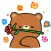 Cute And Lazy Bear Sticker