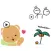 Animated Cute Bear - Stick Man - Tree Sticker