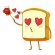 Cute White Bread Sticker