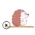 Funny Moving Hedgehog Stickers