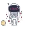 Happy Astronaut Sticker
