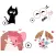 Animated Hedgehog - Black Cat and Dog Sticker