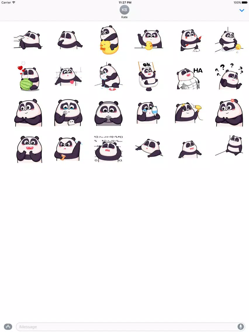 Pandamoji Moving Panda Sticker iPad Screenshots