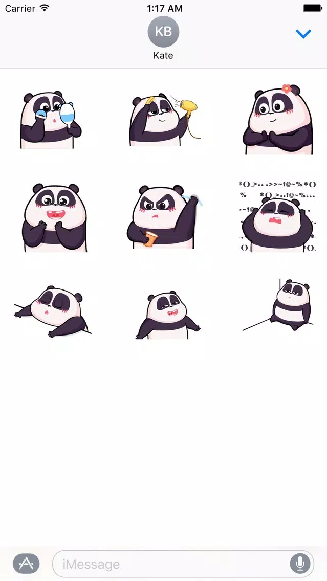 Pandamoji Moving Panda Sticker Screenshots