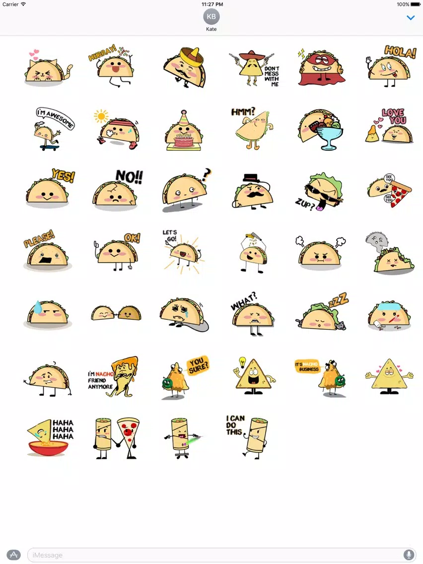 Taco Emoji TacoMoji Sticker iPad Screenshots