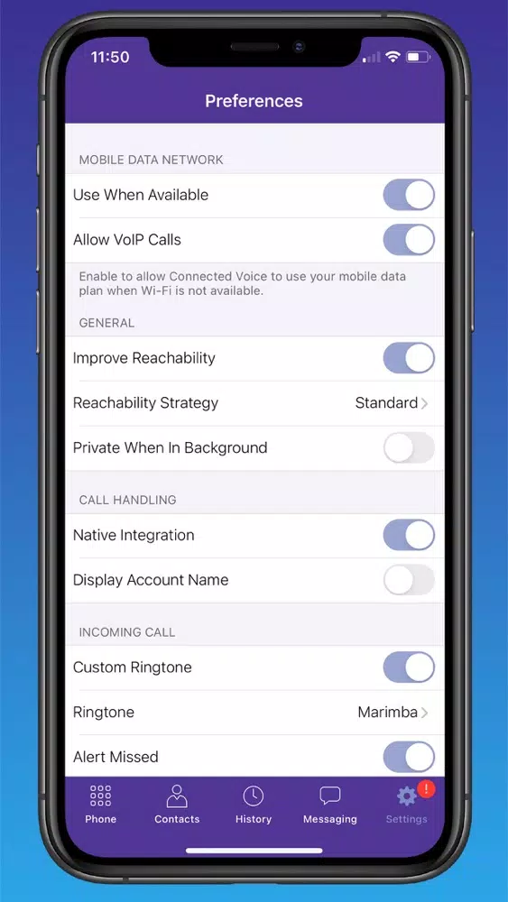 Quantum Fiber Connected Voice Screenshots