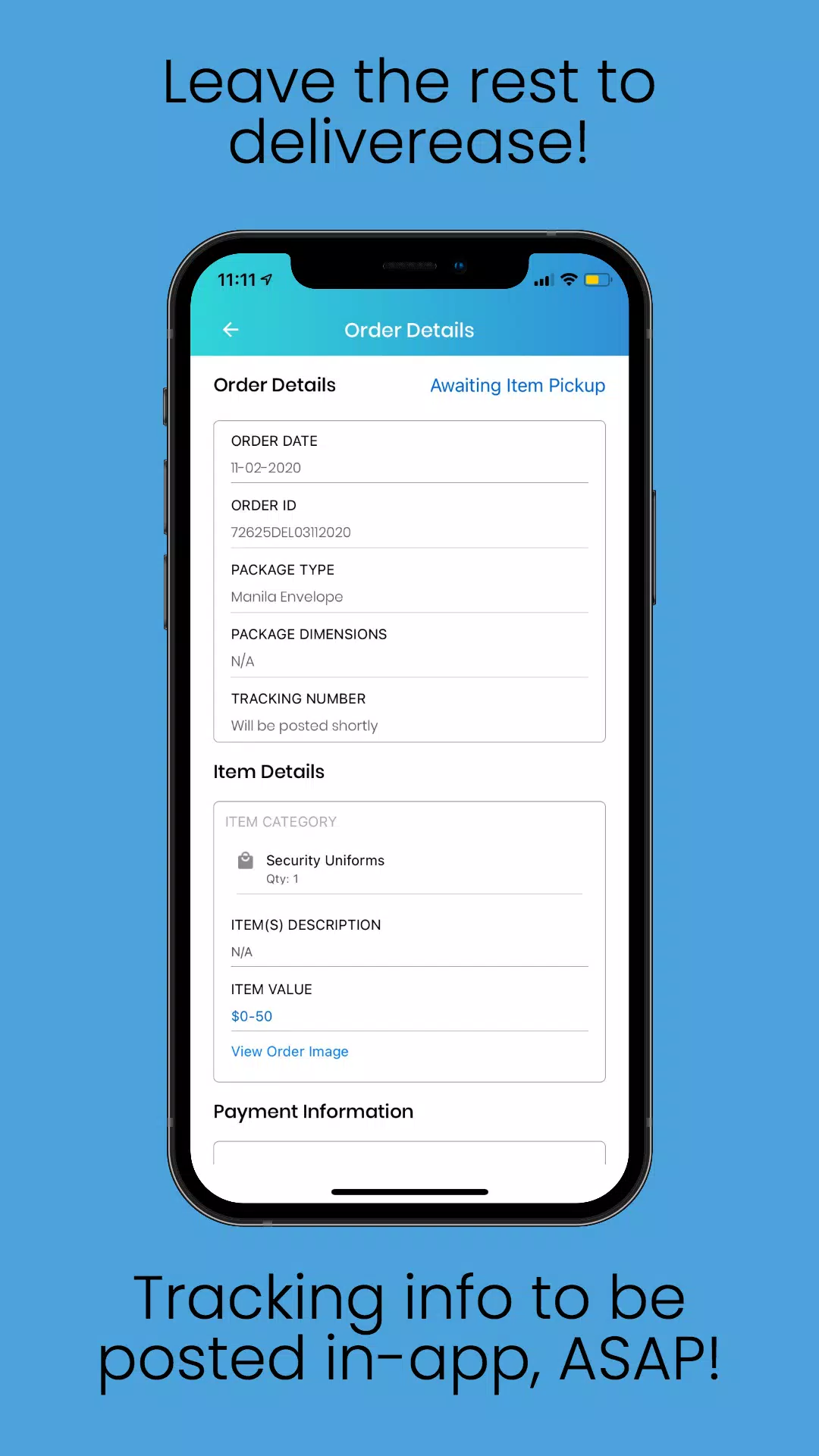 deliverease - the shipping app Screenshots