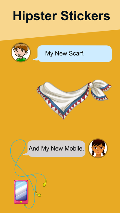 Hipster Stickers for iMessage Screenshots