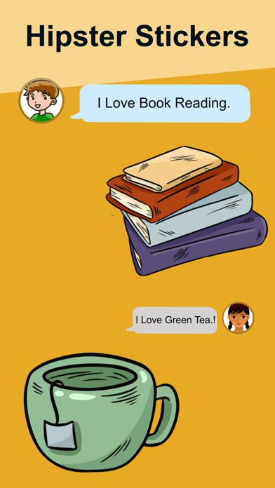 Hipster Stickers for iMessage Screenshots