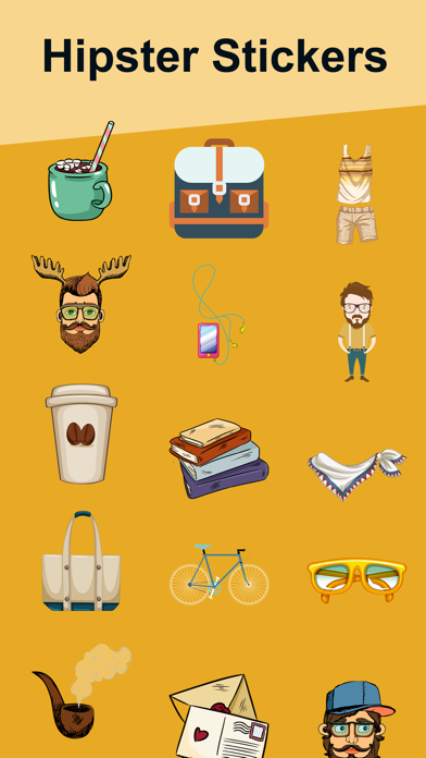 Hipster Stickers for iMessage Screenshots
