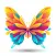 Glossy Butterflies Stickers