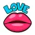 Flirty Lips Sticker