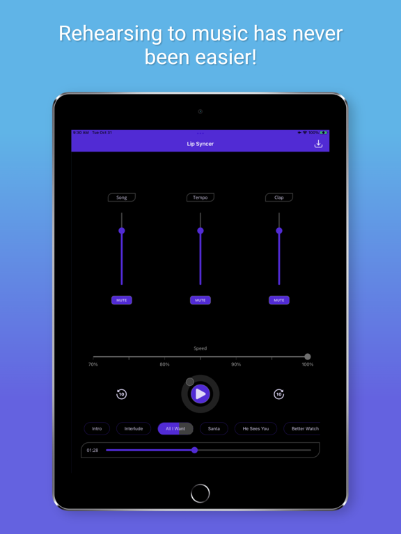Tangkapan skrin Lip Syncer iPad