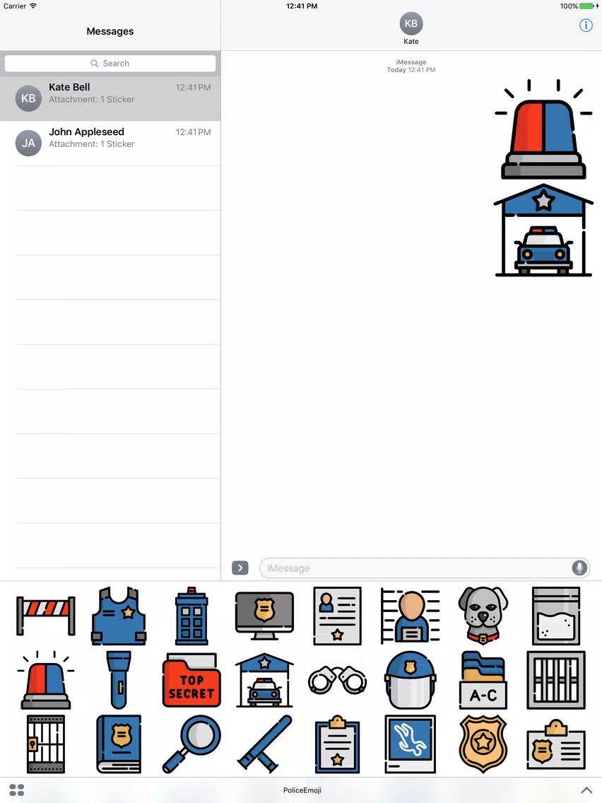 PoliceEmoji Stickers iPad Screenshots