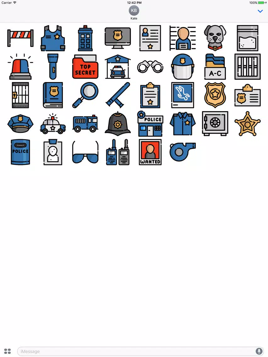 PoliceEmoji Stickers iPad Screenshots