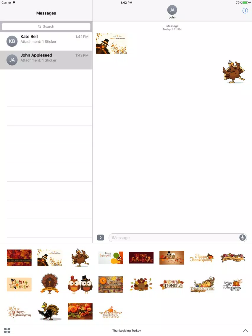 Thanksgiving Turkey Stickers! iPad Screenshots