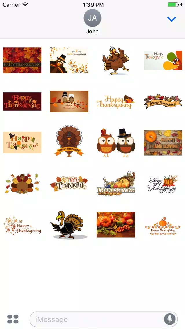 Thanksgiving Turkey Stickers! Screenshots