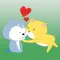 Couple dog sticker