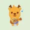 Bingo Reindeer animated stickers