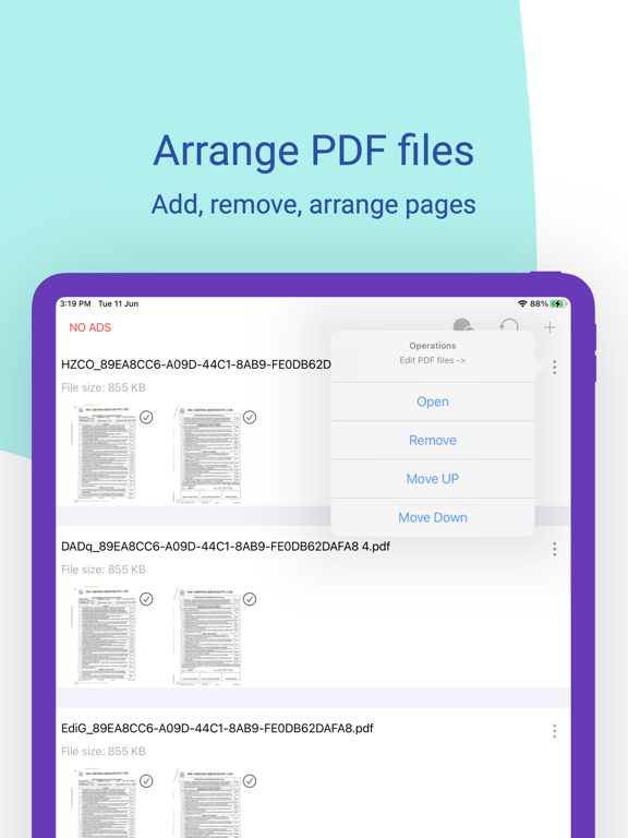 combine pdfs & pdf merger iPad Screenshots