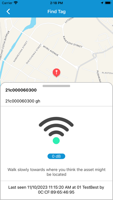 Screenshot di Radiant BLE Find