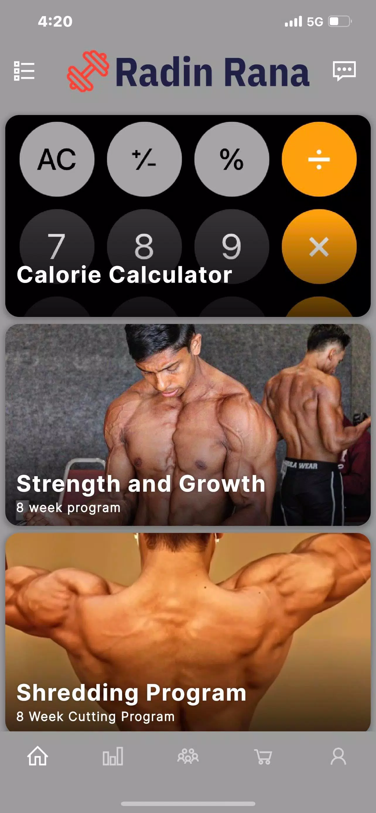 Radin Rana Fitness Screenshots