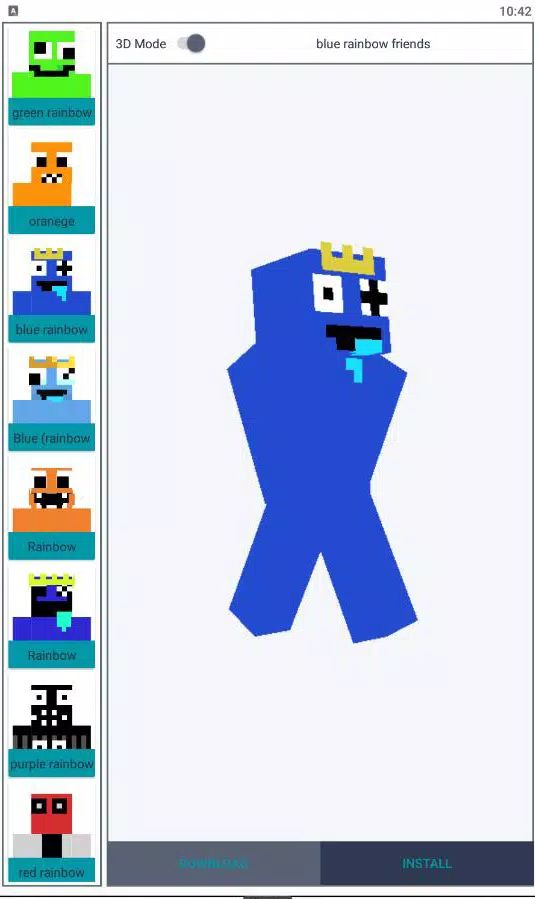 Rainbow Friends Skin MCPE Mods Screenshots